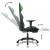 Scaun gaming de masaj/suport picioare, negru/verde, piele eco GartenMobel Dekor