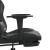Scaun de gaming cu masaj/suport picioare, negru/gri, piele eco GartenMobel Dekor