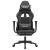 Scaun de gaming cu masaj/suport picioare, negru/gri, piele eco GartenMobel Dekor