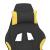 Scaun de gaming cu masaj/suport picioare, negru/galben, textil GartenMobel Dekor