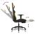 Scaun de gaming cu masaj/suport picioare, negru/galben, textil GartenMobel Dekor