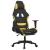 Scaun de gaming cu masaj/suport picioare, negru/galben, textil GartenMobel Dekor