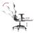 Scaun de gaming masaj/suport picioare alb/negru piele eco GartenMobel Dekor