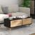 Măsuță de cafea negru 80x40x30cm lemn prelucrat&lemn masiv pin GartenMobel Dekor