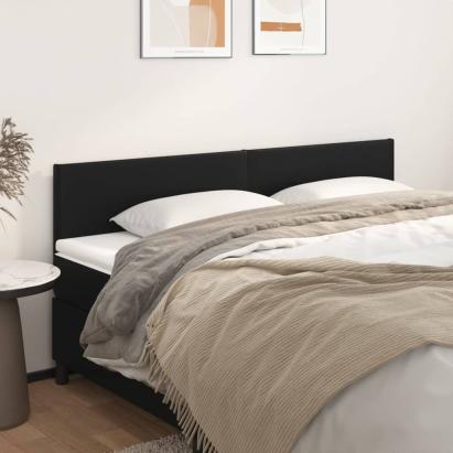 Tăblii de pat, 2 buc, negru, 100x5x78/88 cm, piele ecologică GartenMobel Dekor