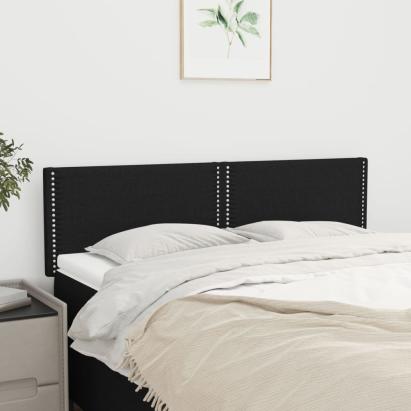 Tăblii de pat, 2 buc., negru, 72x5x78/88 cm, textil GartenMobel Dekor