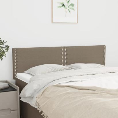 Tăblii de pat, 2 buc., gri taupe, 72x5x78/88 cm, textil GartenMobel Dekor