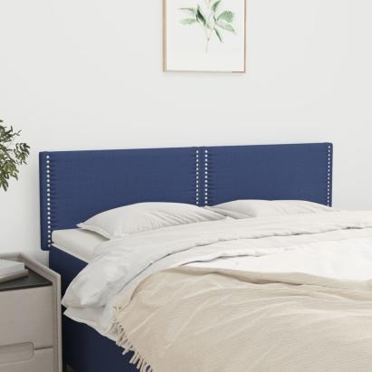 Tăblii de pat, 2 buc., albastru, 72x5x78/88 cm, textil GartenMobel Dekor