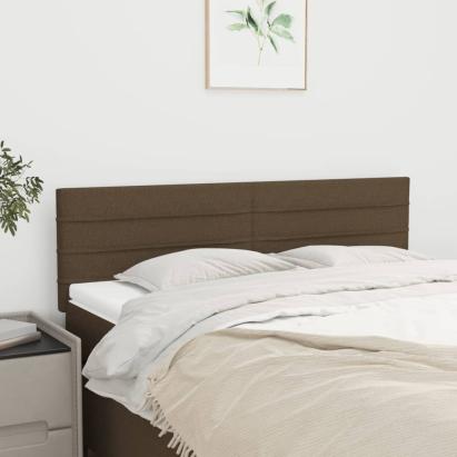 Tăblii de pat, 2 buc., maro închis, 72x5x78/88 cm, textil GartenMobel Dekor