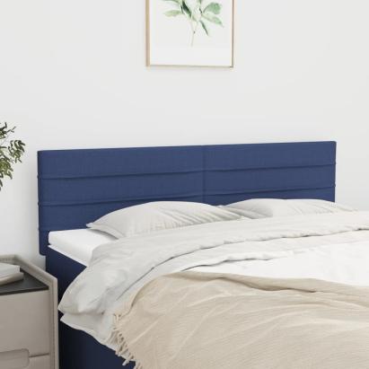 Tăblii de pat, 2 buc., albastru, 72x5x78/88 cm, textil GartenMobel Dekor