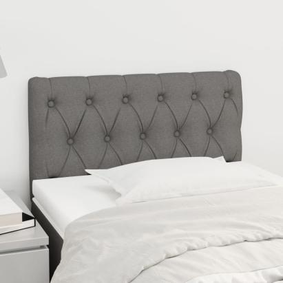 Tăblie de pat, gri închis, 80x7x78/88 cm, textil GartenMobel Dekor