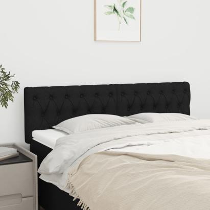 Tăblii de pat, 2 buc, negru, 72x7x78/88 cm, textil GartenMobel Dekor