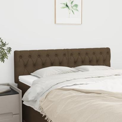 Tăblii de pat, 2 buc, maro închis, 72x7x78/88 cm, textil GartenMobel Dekor