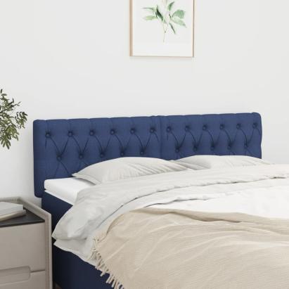 Tăblii de pat, 2 buc, albastru, 72x7x78/88 cm, textil GartenMobel Dekor