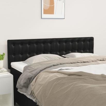Tăblii de pat, 2 buc., negru, 72x5x78/88 cm, piele ecologică GartenMobel Dekor