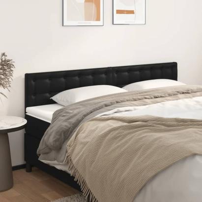 Tăblii de pat, 2 buc, negru, 80x5x78/88 cm, piele ecologică GartenMobel Dekor