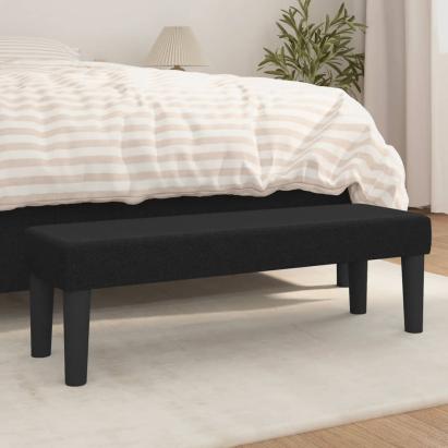 Bancă, negru, 100x30x30 cm, textil GartenMobel Dekor