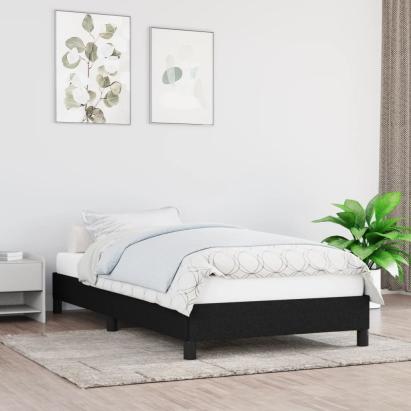 Cadru de pat, negru, 80x200 cm, material textil GartenMobel Dekor