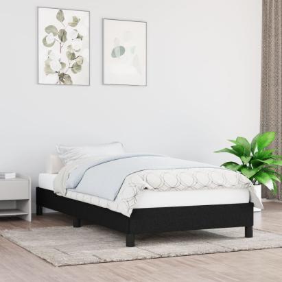 Cadru de pat, negru, 90 x 200 cm, material textil GartenMobel Dekor