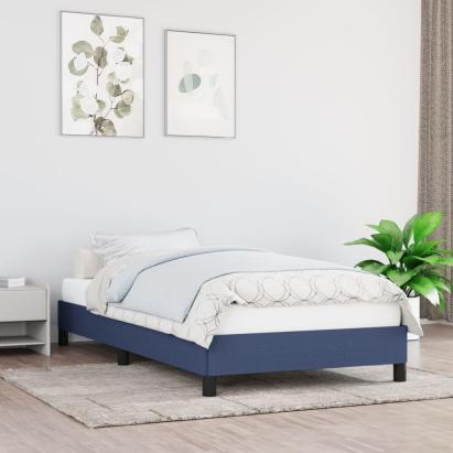 Cadru de pat, albastru, 100 x 200 cm, material textil GartenMobel Dekor