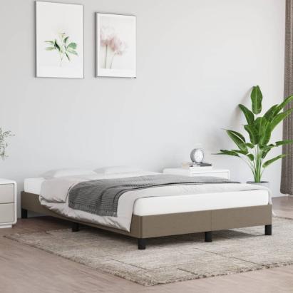 Cadru de pat, gri taupe, 120 x 200 cm, material textil GartenMobel Dekor