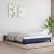 Cadru de pat, albastru, 140x190 cm, material textil GartenMobel Dekor