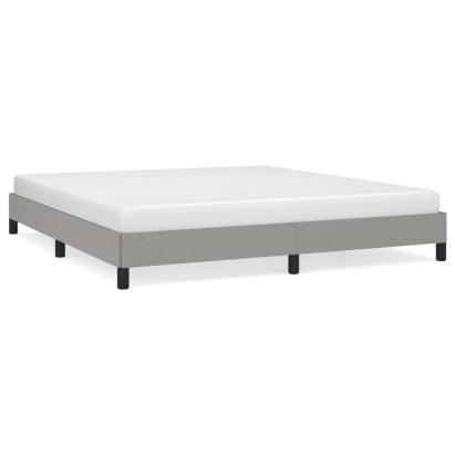Cadru de pat, gri deschis, 160x200 cm, material textil GartenMobel Dekor