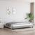 Cadru de pat, gri deschis, 200x200 cm, material textil GartenMobel Dekor