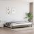 Cadru de pat, gri taupe, 200x200 cm, material textil GartenMobel Dekor