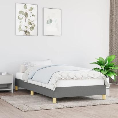 Cadru de pat, gri închis, 80x200 cm, textil GartenMobel Dekor