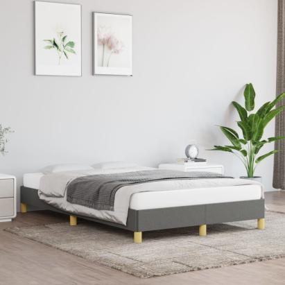 Cadru de pat, gri închis, 120x200 cm, material textil GartenMobel Dekor