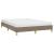 Cadru de pat, gri taupe, 140x190 cm, material textil GartenMobel Dekor