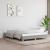 Cadru de pat, gri deschis, 140x200 cm, material textil GartenMobel Dekor