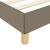 Cadru de pat, gri taupe, 140 x 200 cm, material textil GartenMobel Dekor