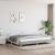 Cadru de pat, gri deschis, 200x200 cm, material textil GartenMobel Dekor