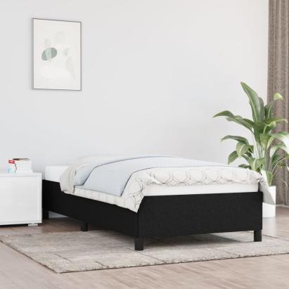 Cadru de pat, negru, 90x190 cm, material textil GartenMobel Dekor