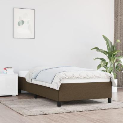 Cadru de pat, maro închis, 90x190 cm, material textil GartenMobel Dekor