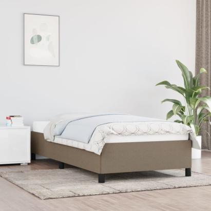 Cadru de pat, gri taupe, 90x190 cm, material textil GartenMobel Dekor