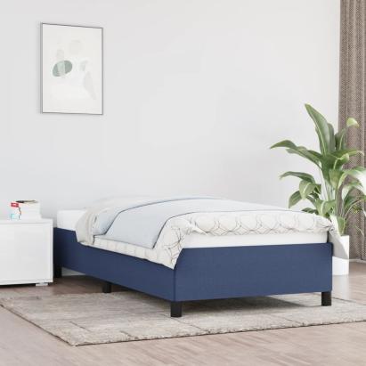 Cadru de pat, albastru, 90 x 200 cm, material textil GartenMobel Dekor