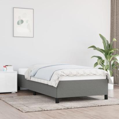 Cadru de pat, gri închis, 100 x 200 cm, material textil GartenMobel Dekor