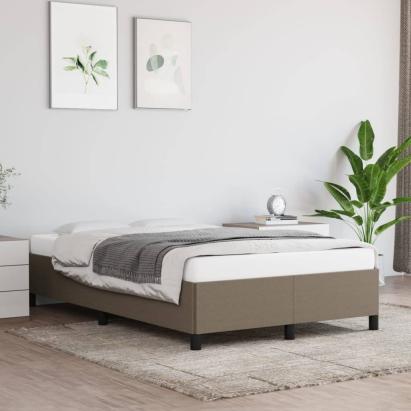 Cadru de pat, gri taupe, 120 x 200 cm, material textil GartenMobel Dekor