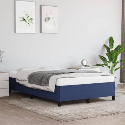 Cadru de pat, albastru, 120 x 200 cm, material textil GartenMobel Dekor