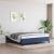 Cadru de pat, albastru, 160 x 200 cm, material textil GartenMobel Dekor
