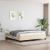 Cadru de pat, crem, 180 x 200 cm, material textil GartenMobel Dekor