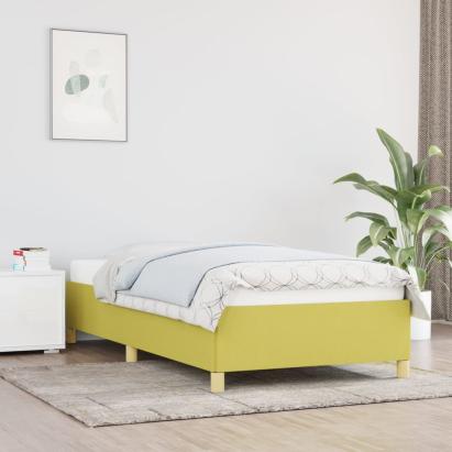 Cadru de pat, verde, 90x190 cm, material textil GartenMobel Dekor