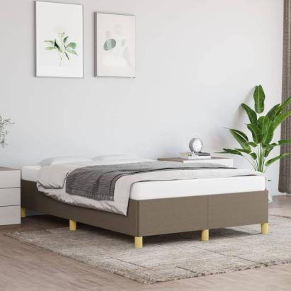 Cadru de pat, gri taupe, 120 x 200 cm, material textil GartenMobel Dekor