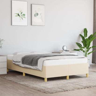 Cadru de pat, crem, 120x200 cm, material textil GartenMobel Dekor