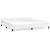 Cadru de pat cu tăblie, alb, 200x200 cm, piele ecologică GartenMobel Dekor
