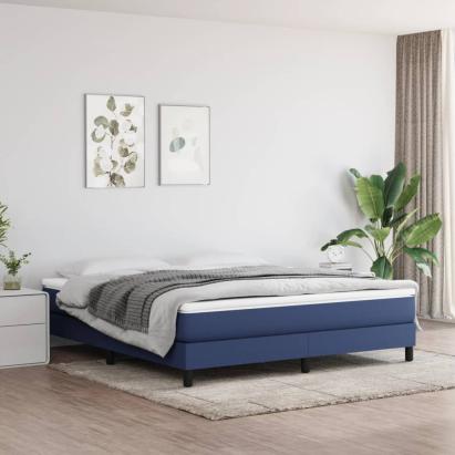 Saltea de pat cu arcuri, albastru, 160x200x20 cm, textil GartenMobel Dekor