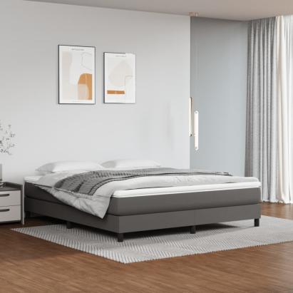 Saltea de pat cu arcuri, gri, 160x200x20 cm, piele ecologică GartenMobel Dekor